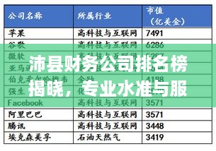 沛县财务公司排名榜揭晓，专业水准与服务质领先行业风采！